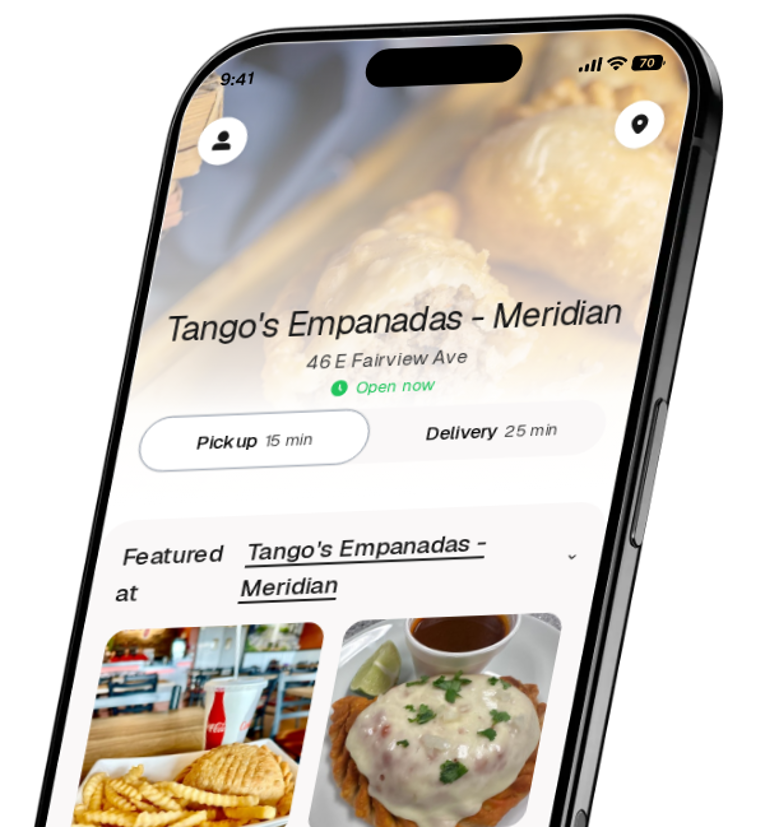 Tango's Empanadas - Meridian app preview
