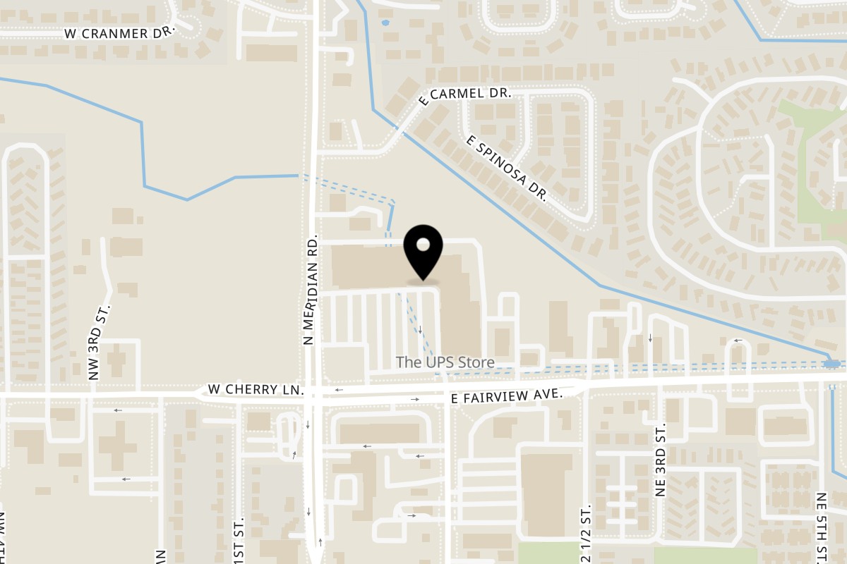 Map showing the location of Tango's Empanadas - Meridian on 46 E Fairview Ave in Meridian